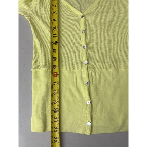 Vtg Y2K 90s Bella Minimalist Baby Cardigan S Academia Parisian Butter Yellow - Picture 14 of 16